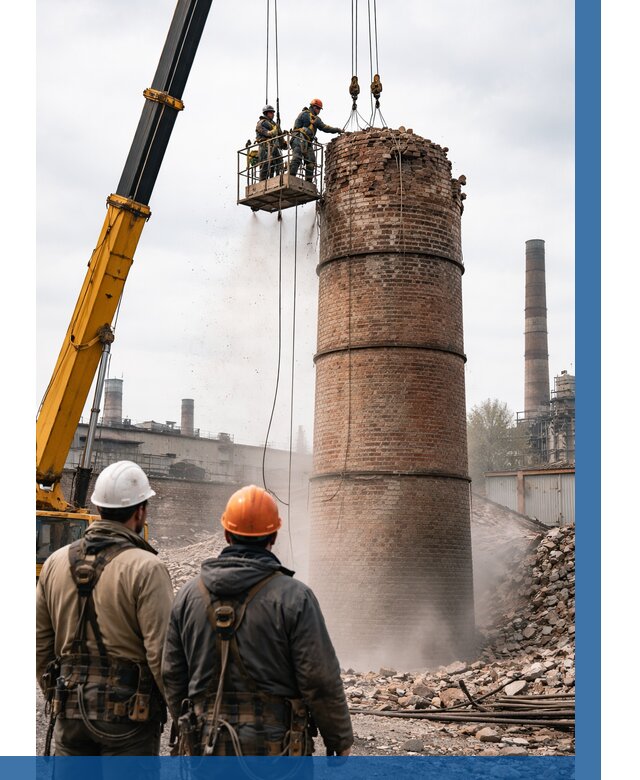 Демонтаж дымовой трубы в Костомукше от 91818 р. | ВЫСОТНИК-Ктм, смета