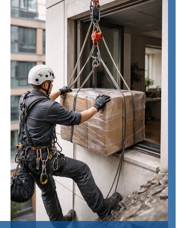 Подъем груза через окно в Костомукше от 4591 р. | ВЫСОТНИК-Ктм