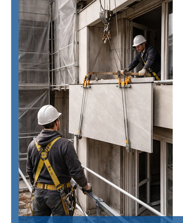 Подъем керамогранита на этаж в Костомукше грузчиками и техникой