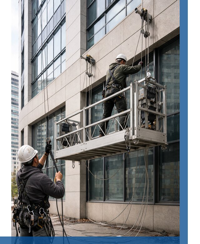 Монтаж и подъем фасадной люльки в Костомукше от 12242 р. | ВЫСОТНИК-Ктм