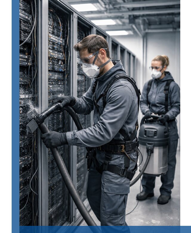 Обеспыливание серверной комнаты в Костомукше, профессиональная очистка