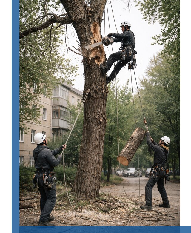 Срочное удаление аварийных деревьев в Костомукше с гарантией безопасности