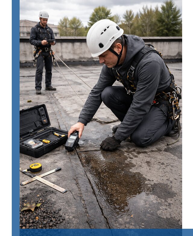 Обследование кровли на протечки и выявление дефектов в Костомукше