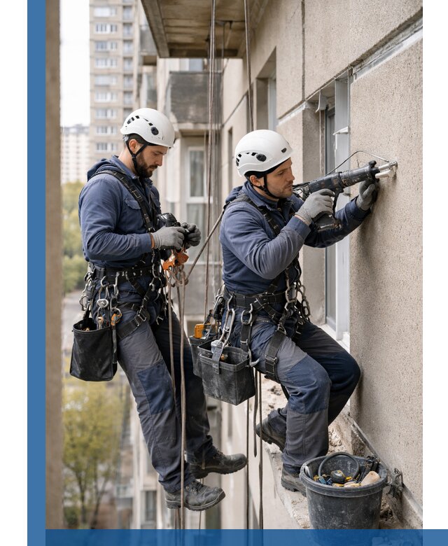 Промышленные альпинисты высотные работы и монтаж в Костомукше